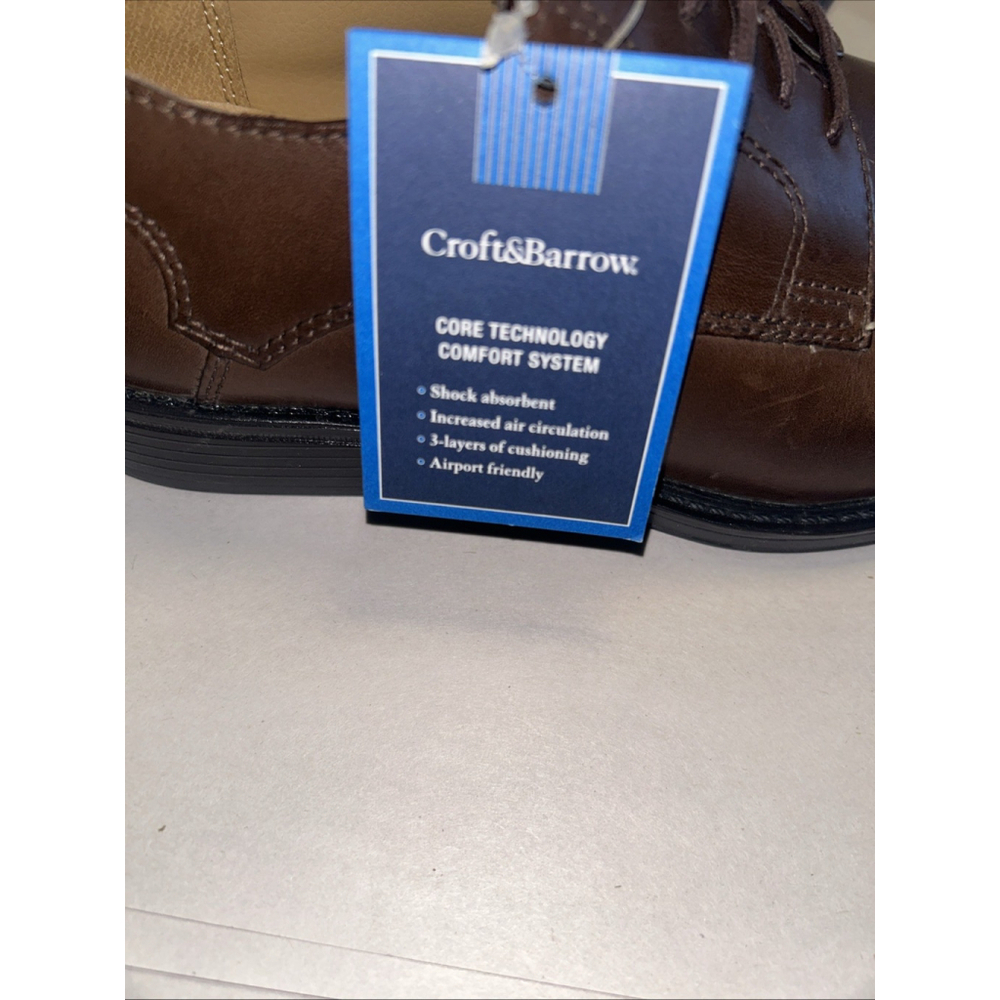 Croft & Barrow NWT Men’s 8W Brown Oxfords 73277 Core Technology - Picture 9 of 10